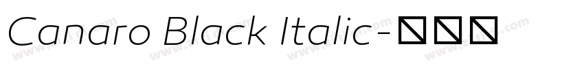 Canaro Black Italic字体转换